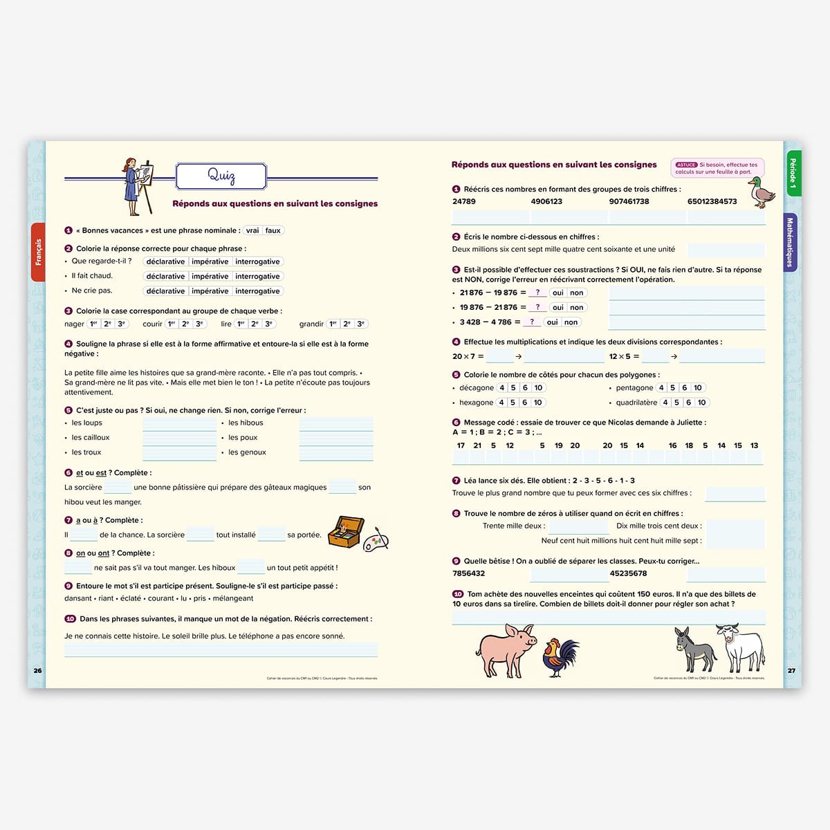 Cahier de vacances du CM1 au CM2 - 9/10 ans - nouvelle édition 2026