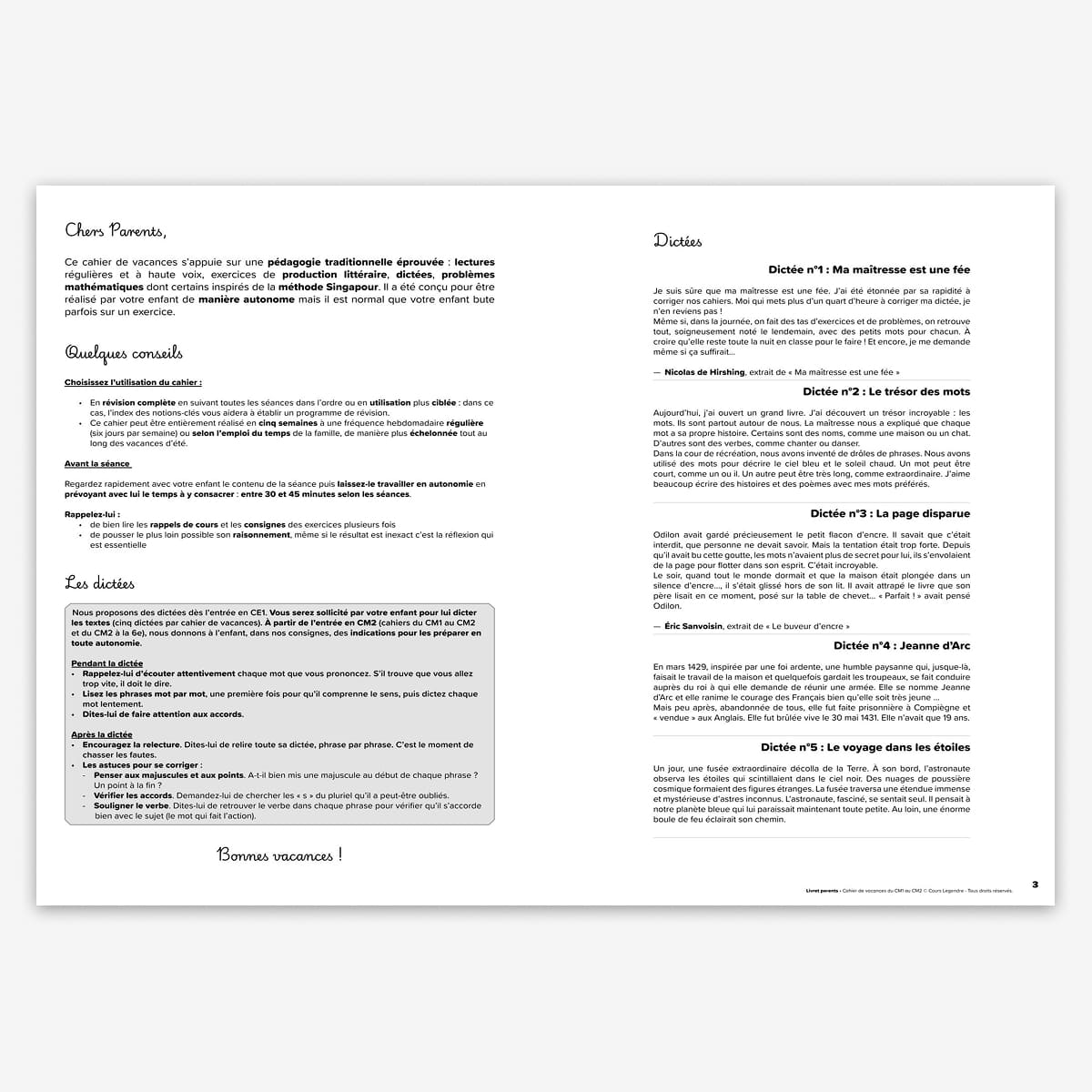 Cahier de vacances du CM1 au CM2 - 9/10 ans - nouvelle édition 2026