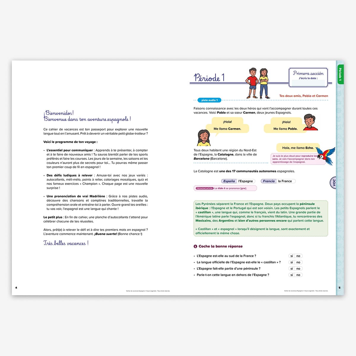 Cahier de vacances Initiation à l'espagnol - Dès 7 ans - nouvelle édition 2026