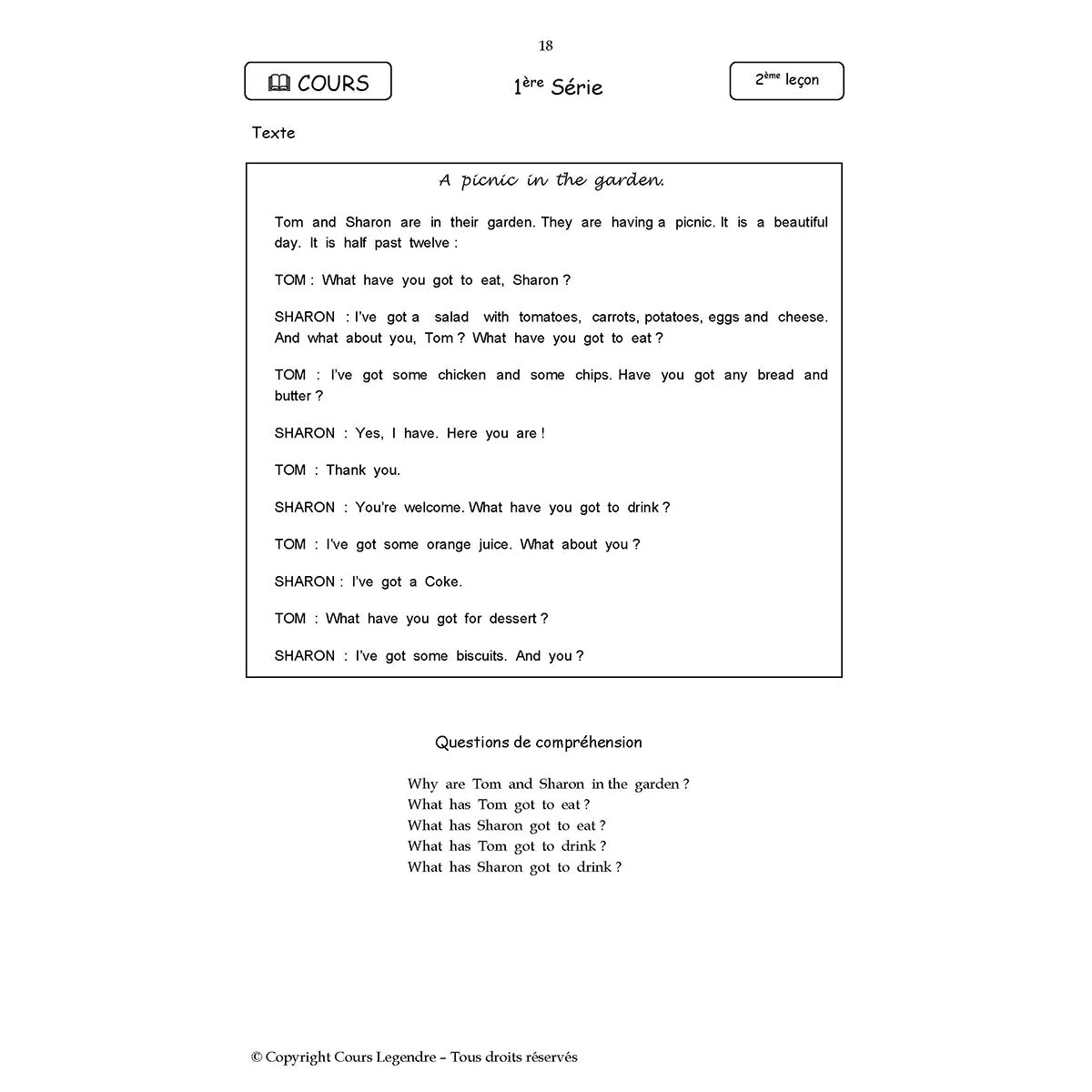 Mon année de Collège - 5ème - Anglais LV1 avec 6 devoirs à envoyer