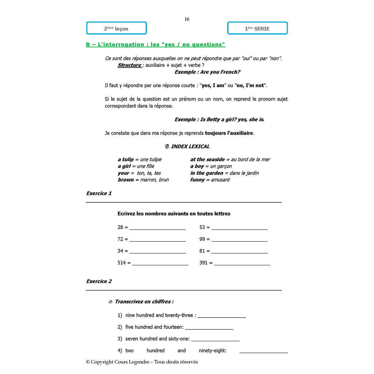 Mon année de Collège - 6ème - Anglais LV1 avec 6 devoirs à envoyer