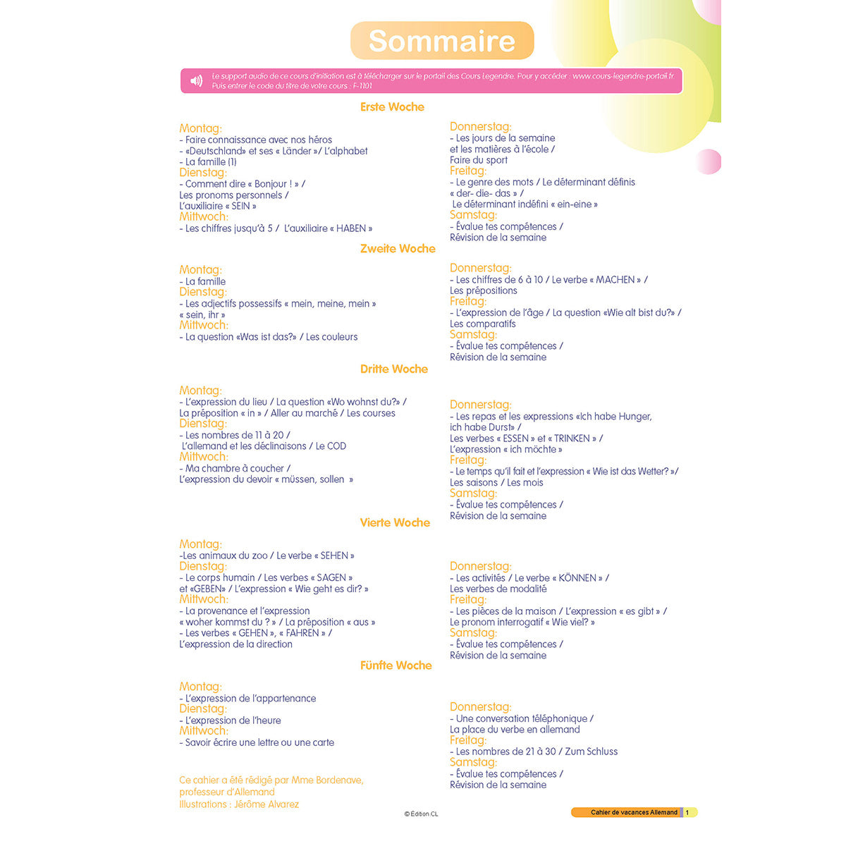 Cahier de vacances initiation à l'Allemand - Primaire