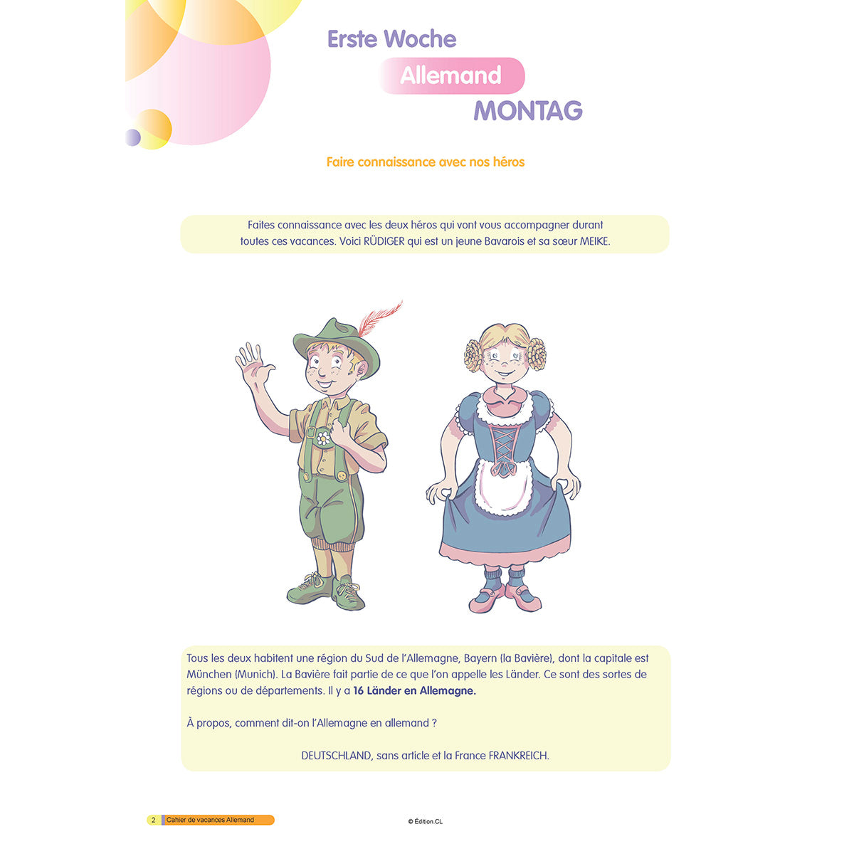 Cahier de vacances initiation à l'Allemand - Primaire