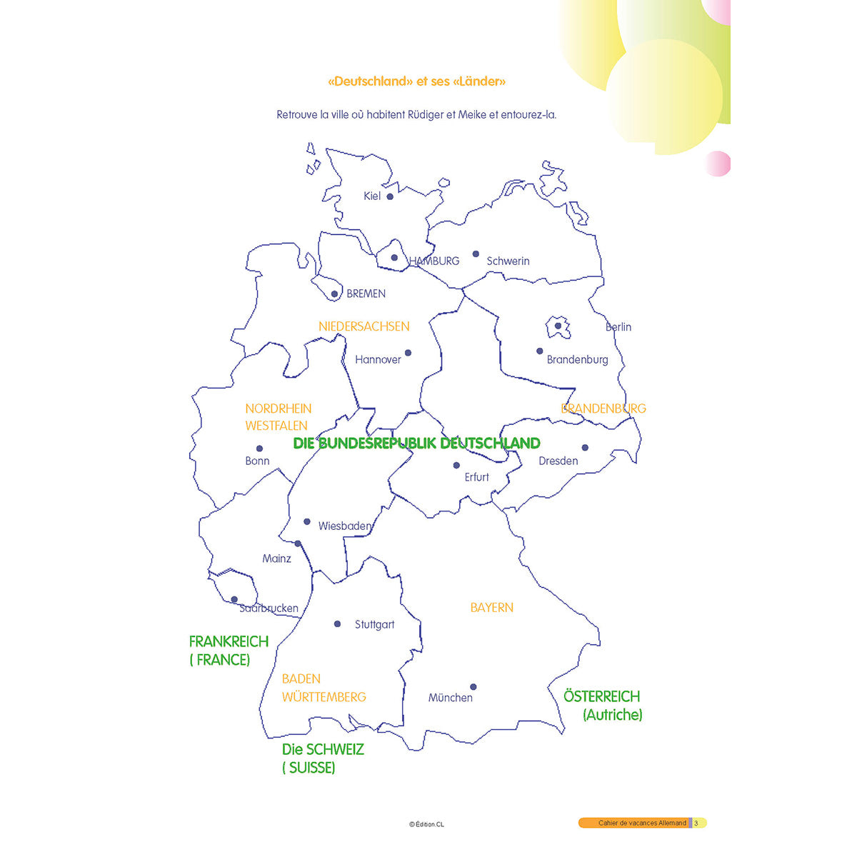 Cahier de vacances initiation à l'Allemand - Primaire