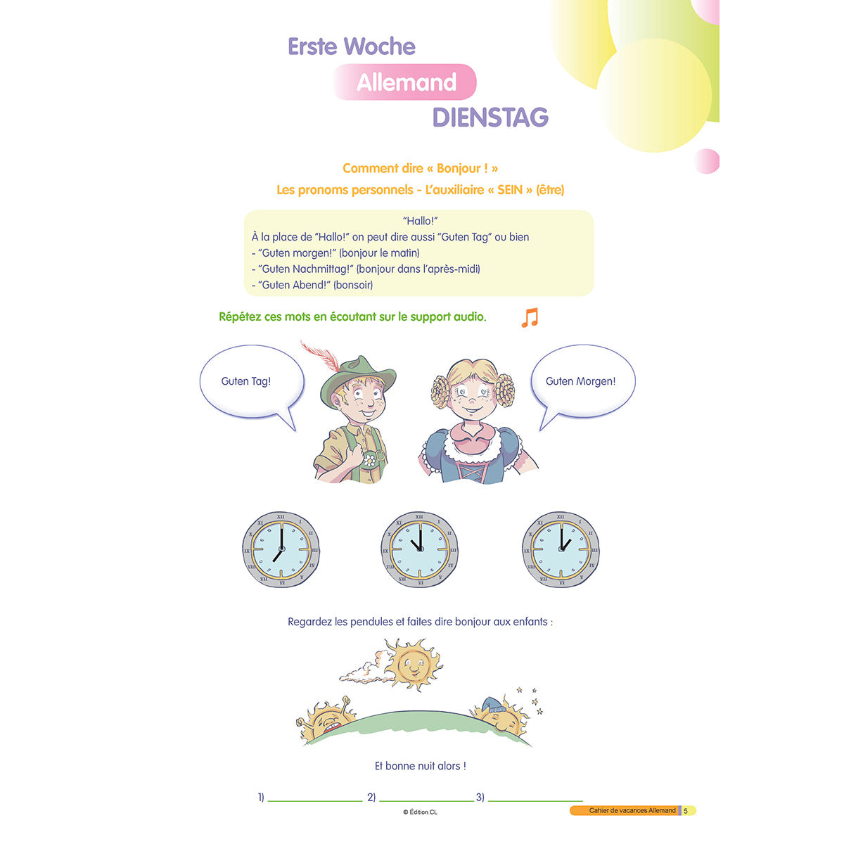 Cahier de vacances initiation à l'Allemand - Primaire