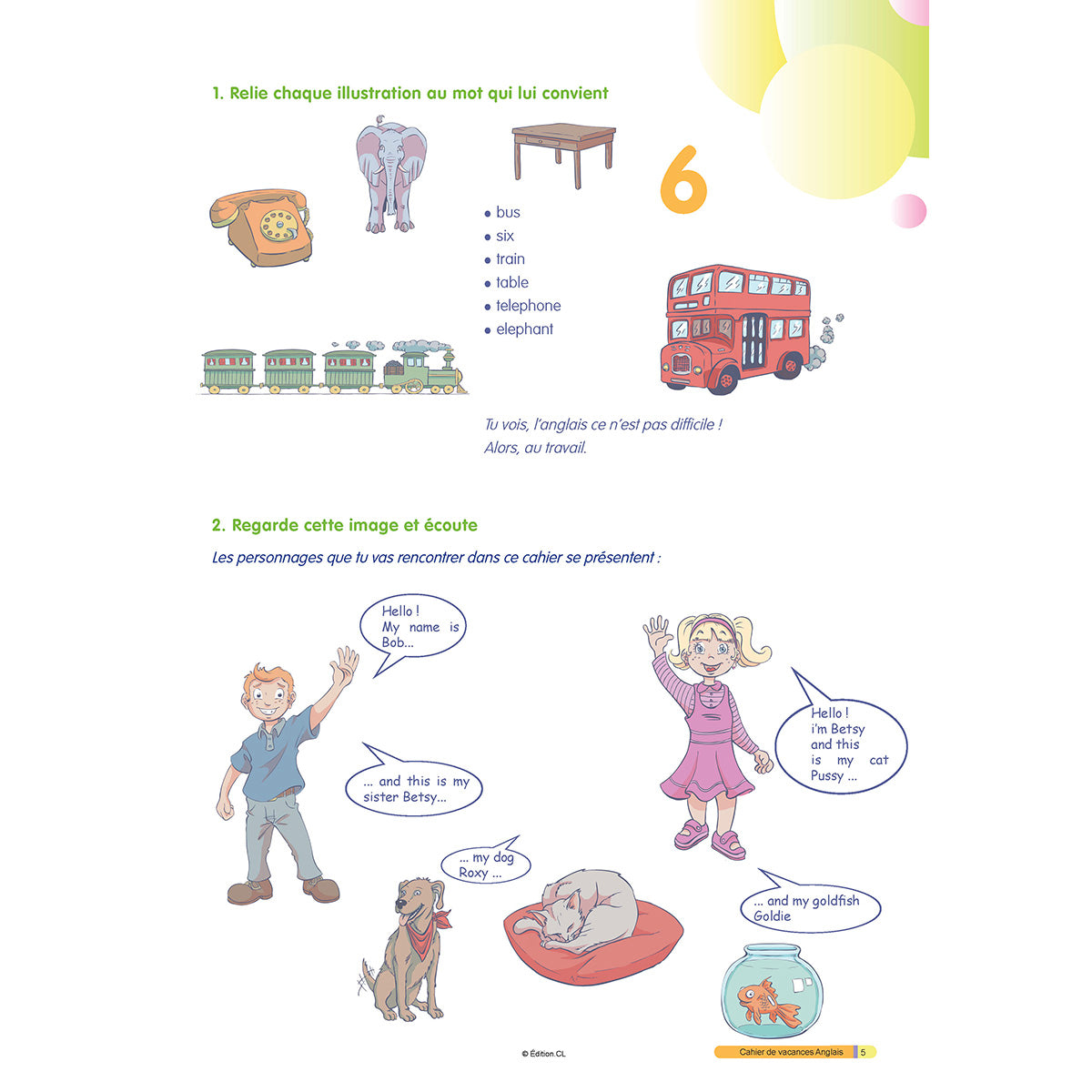 Cahier de vacances initiation à l'Anglais - Primaire