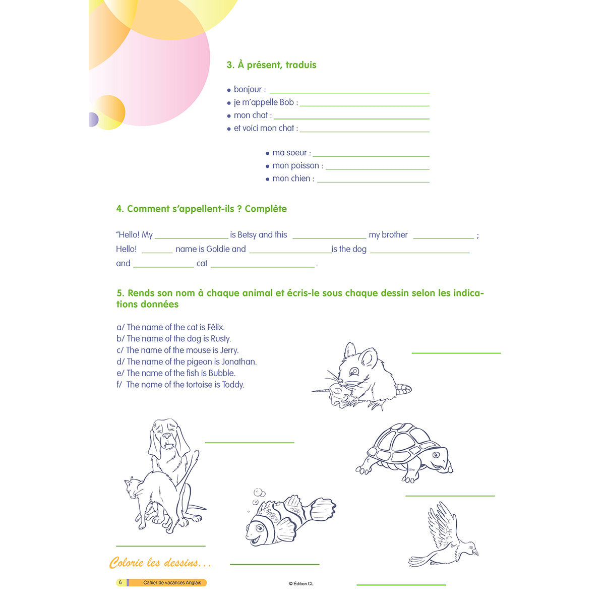 Cahier de vacances initiation à l'Anglais - Primaire