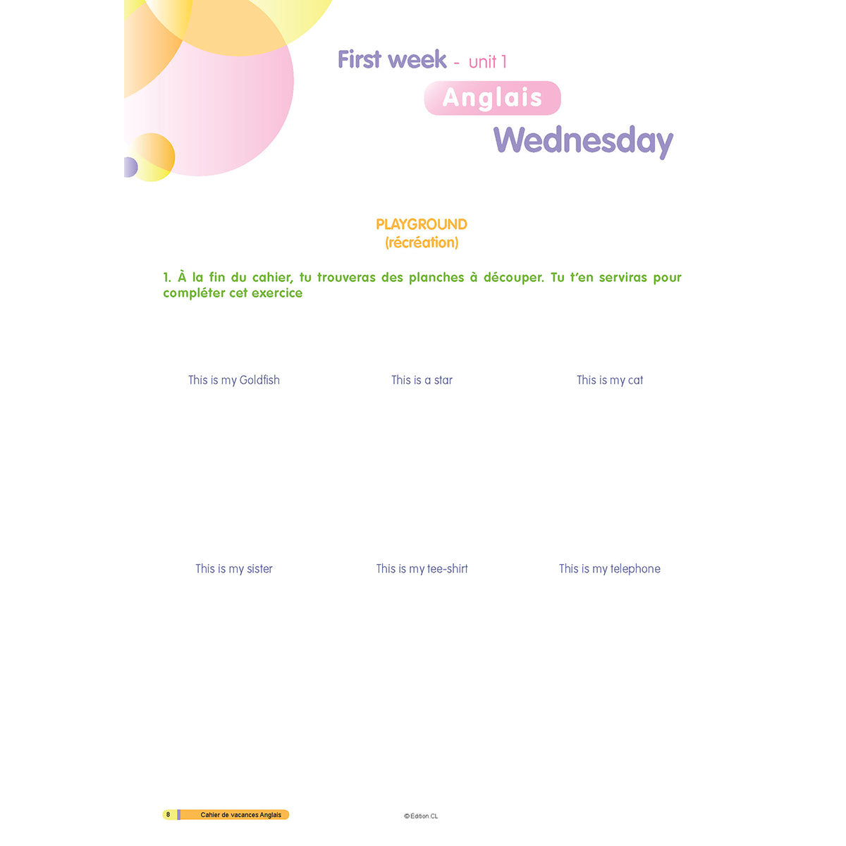 Cahier de vacances initiation à l'Anglais - Primaire