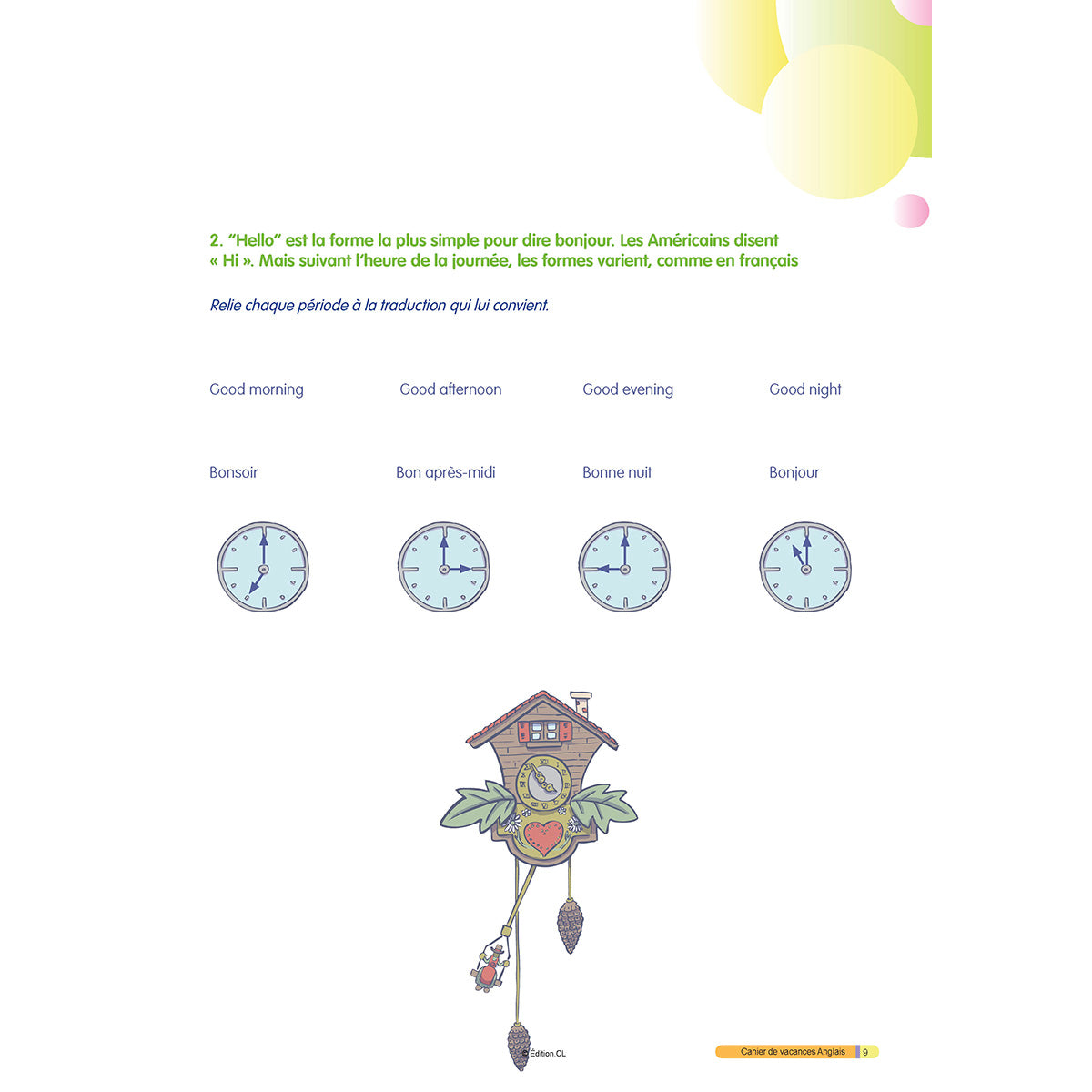 Cahier de vacances initiation à l'Anglais - Primaire