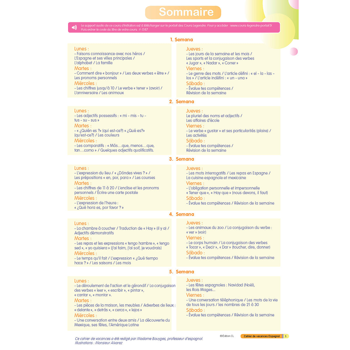 Cahier de vacances initiation à l'Espagnol - Primaire