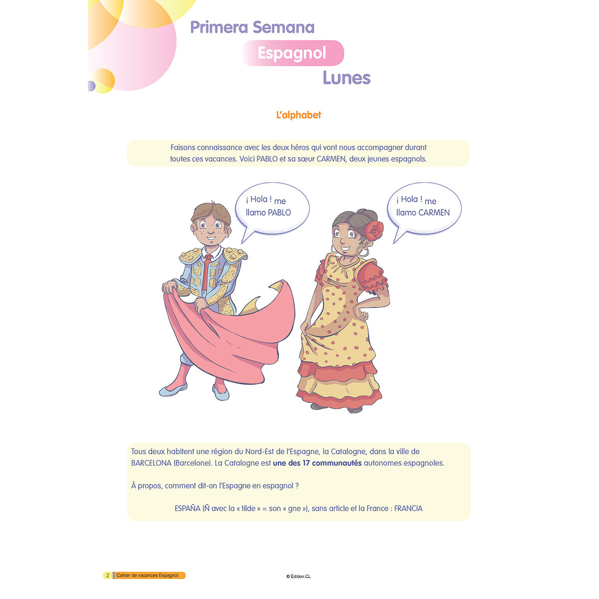 Cahier de vacances initiation à l'Espagnol - Primaire