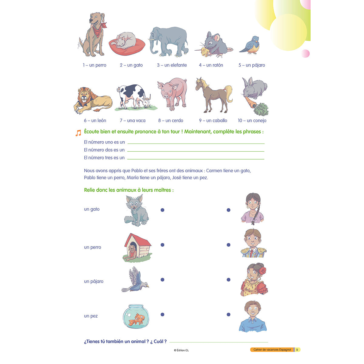 Cahier de vacances initiation à l'Espagnol - Primaire