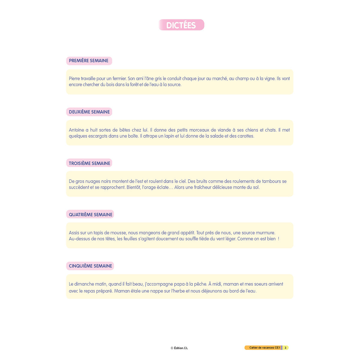 Cahier de vacances du CE1 vers CE2