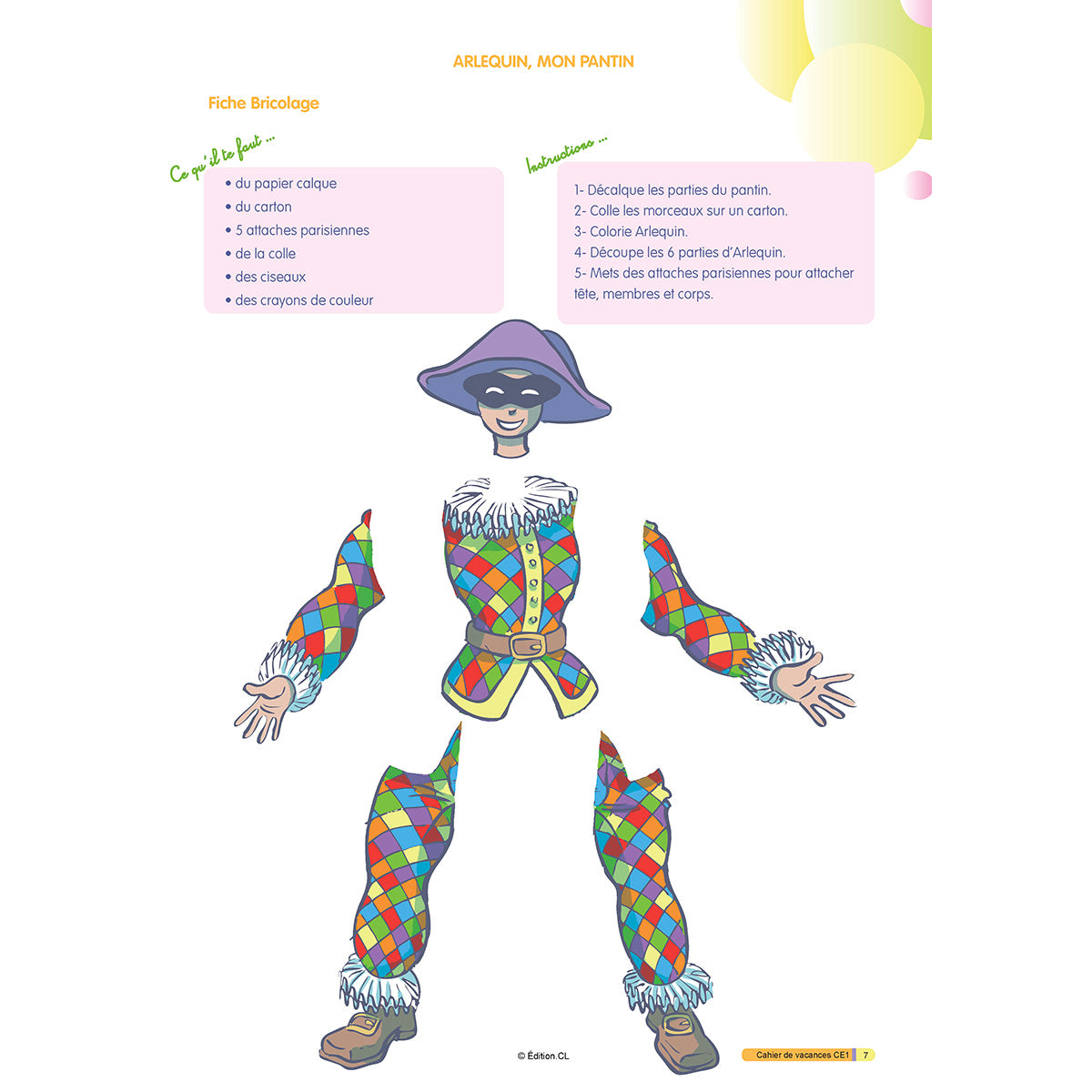 Cahier de vacances du CE1 vers CE2