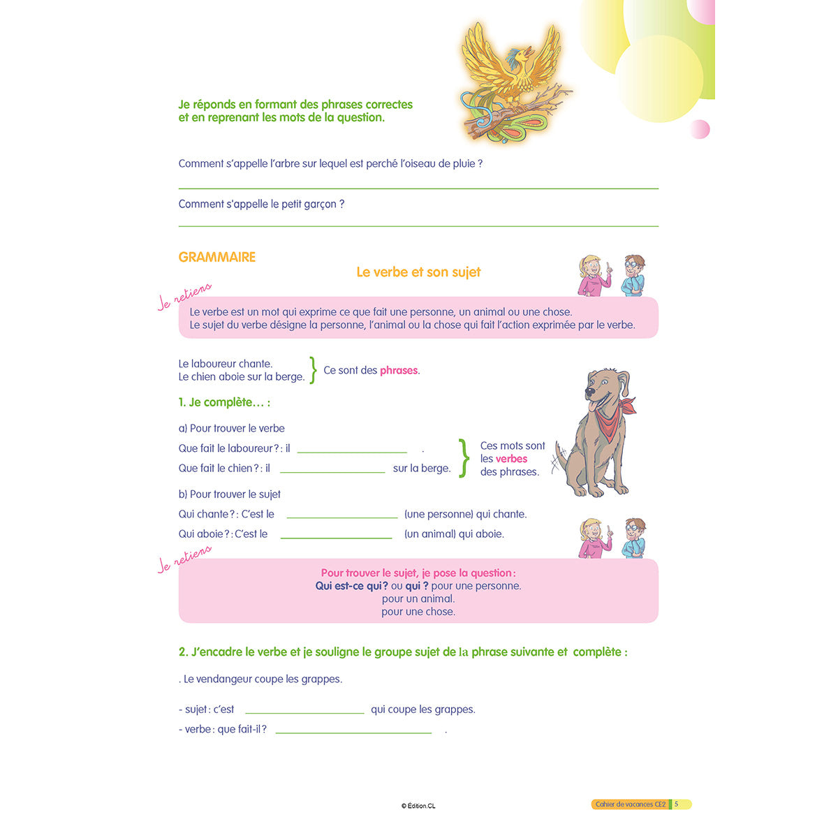 Cahier de vacances du CE2 vers CM1