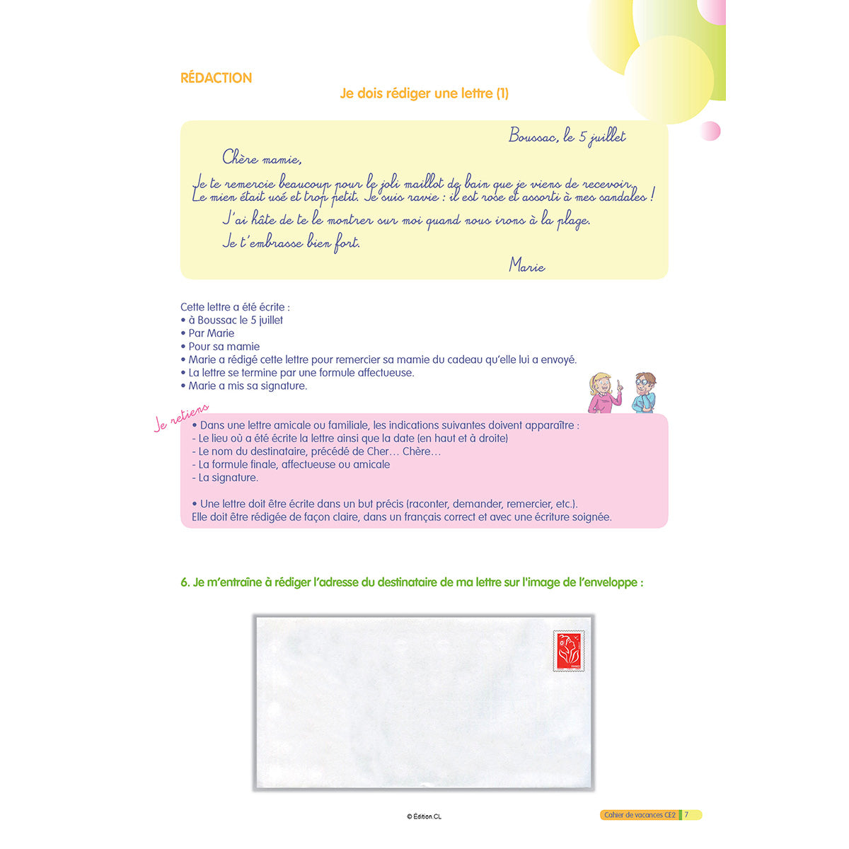 Cahier de vacances du CE2 vers CM1