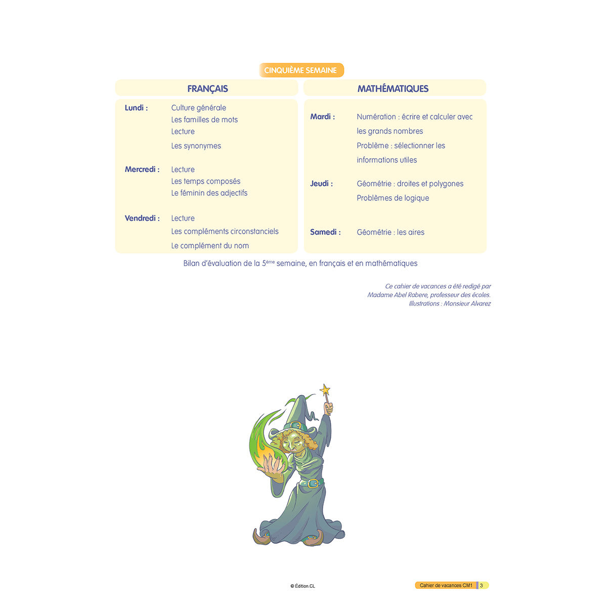 Cahier de vacances du CM1 vers CM2