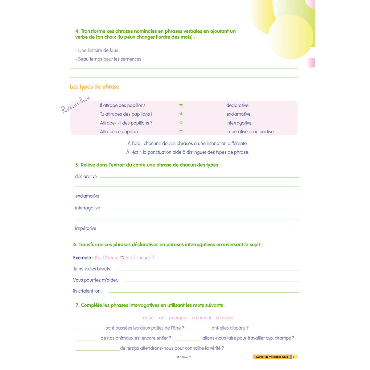 Cahier de vacances du CM1 vers CM2
