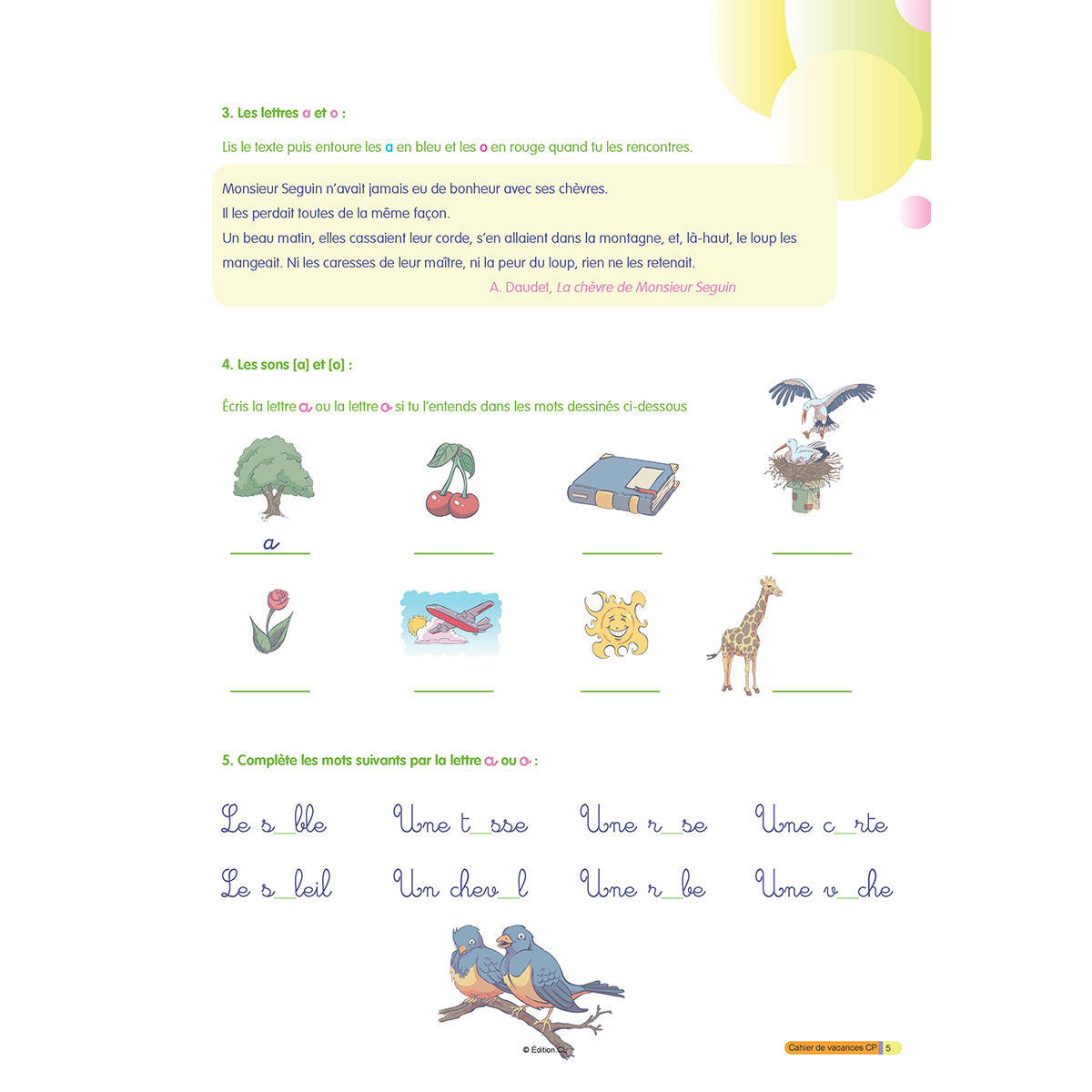 Cahier de vacances du CP vers CE1