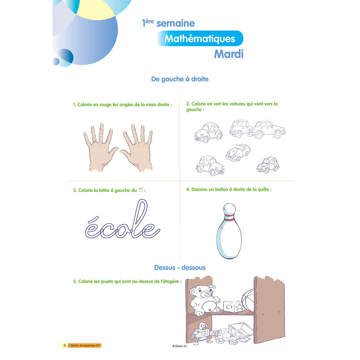 Cahier de vacances du CP vers CE1