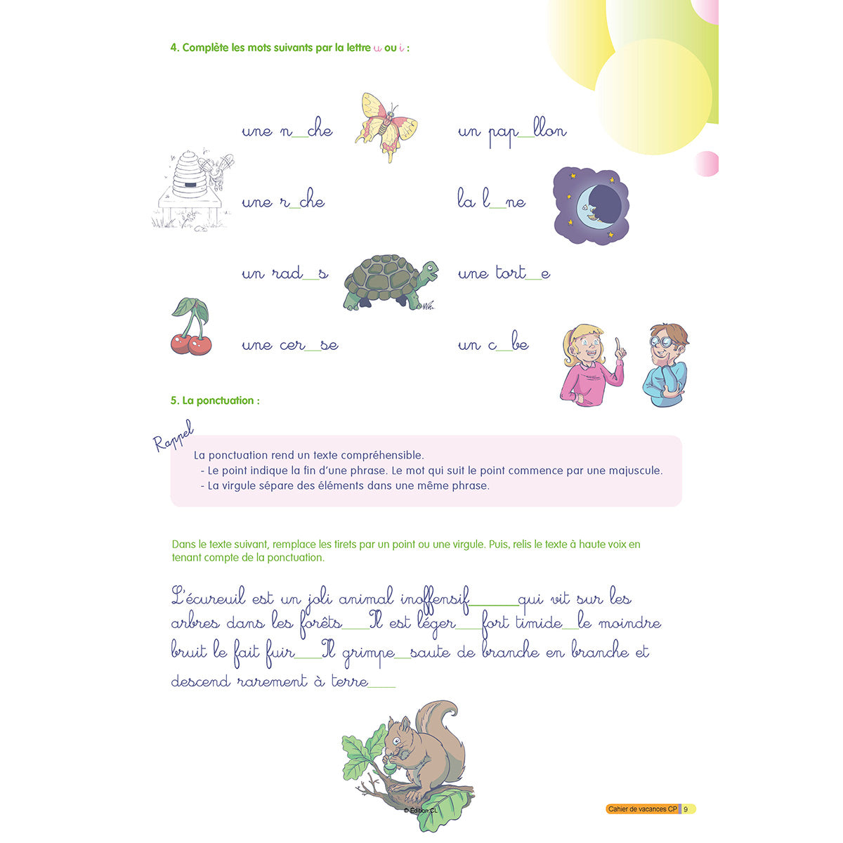 Cahier de vacances du CP vers CE1