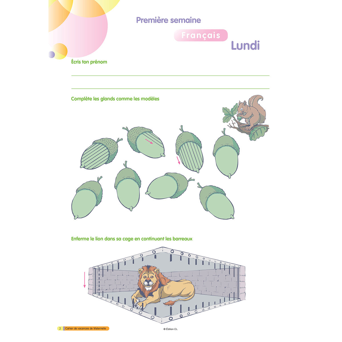 Cahier de vacances Maternelle