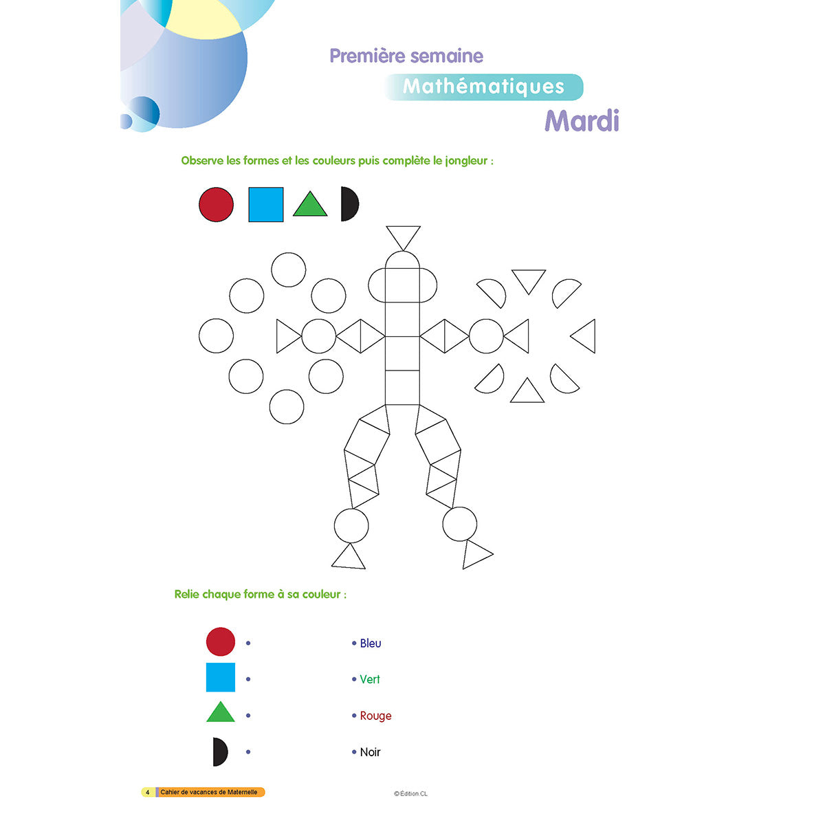 Cahier de vacances Maternelle