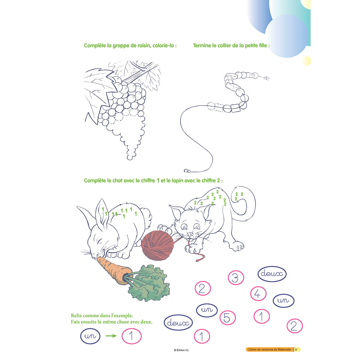 Cahier de vacances Maternelle