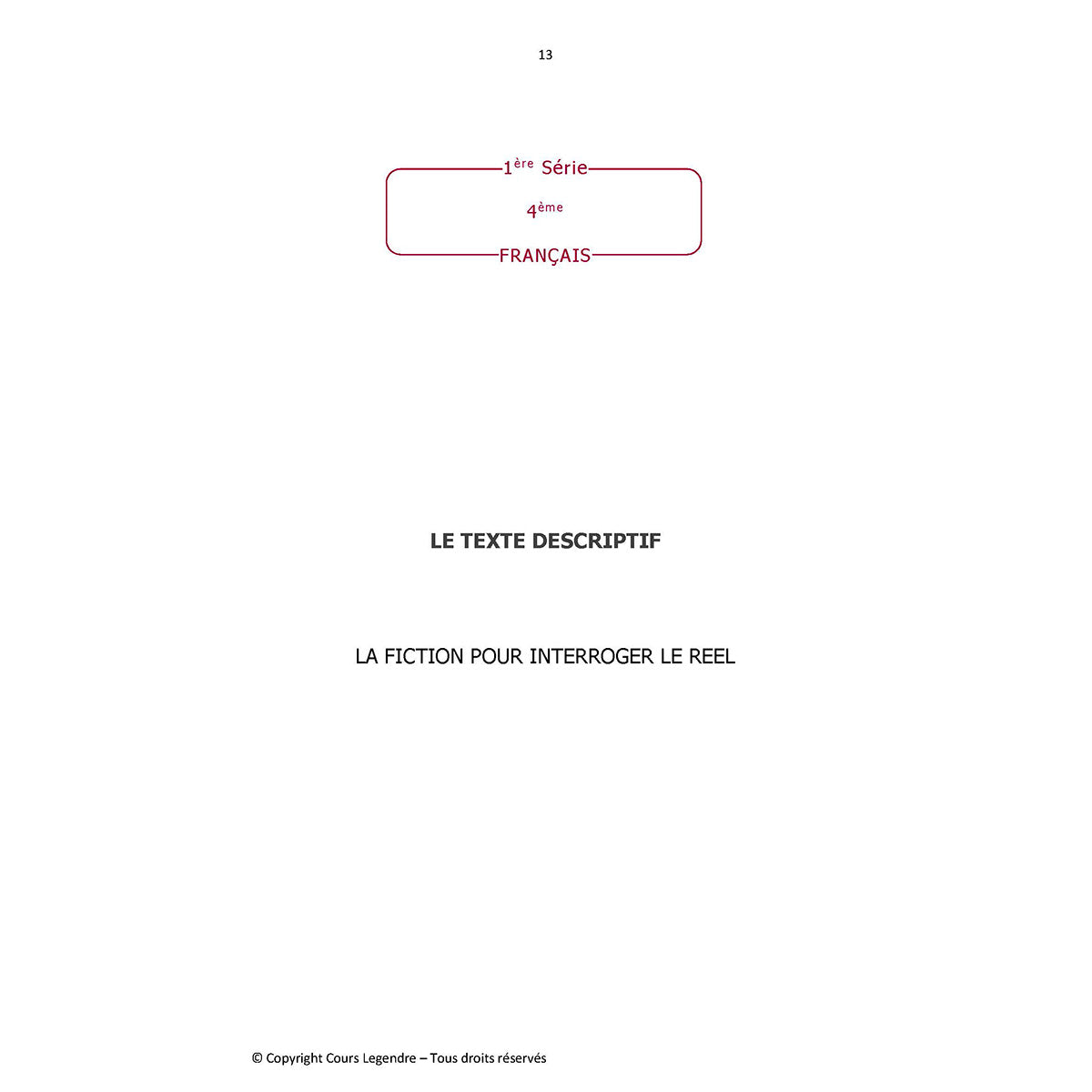 Mon année de Collège - 4ème - Français avec 6 devoirs à envoyer
