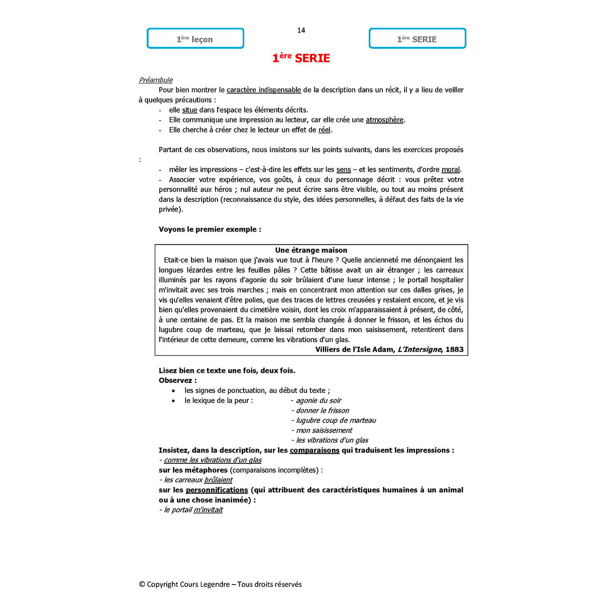 Mon année de Collège - 4ème - Français avec 6 devoirs à envoyer