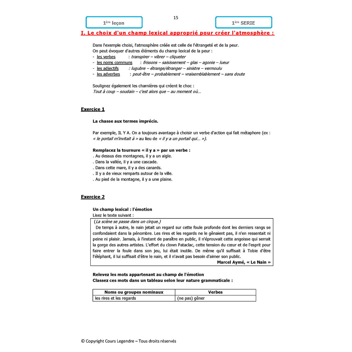 Mon année de Collège - 4ème - Français avec 6 devoirs à envoyer