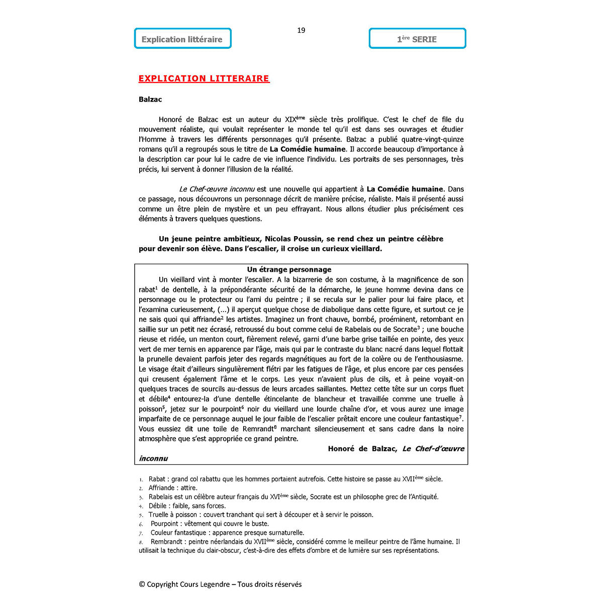 Mon année de Collège - 4ème - Français avec 6 devoirs à envoyer