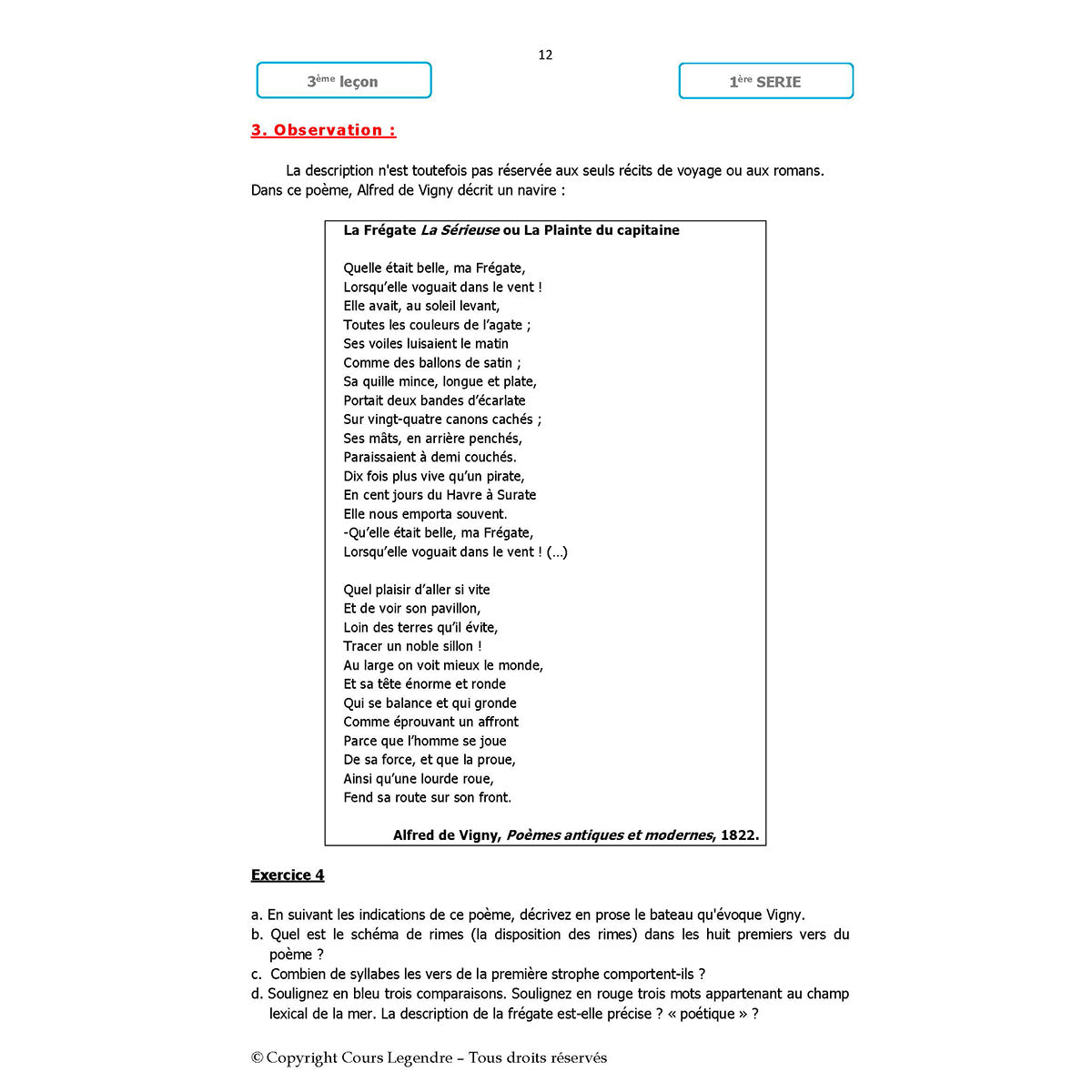 Mon année de Collège - 5ème - Français avec 6 devoirs à envoyer