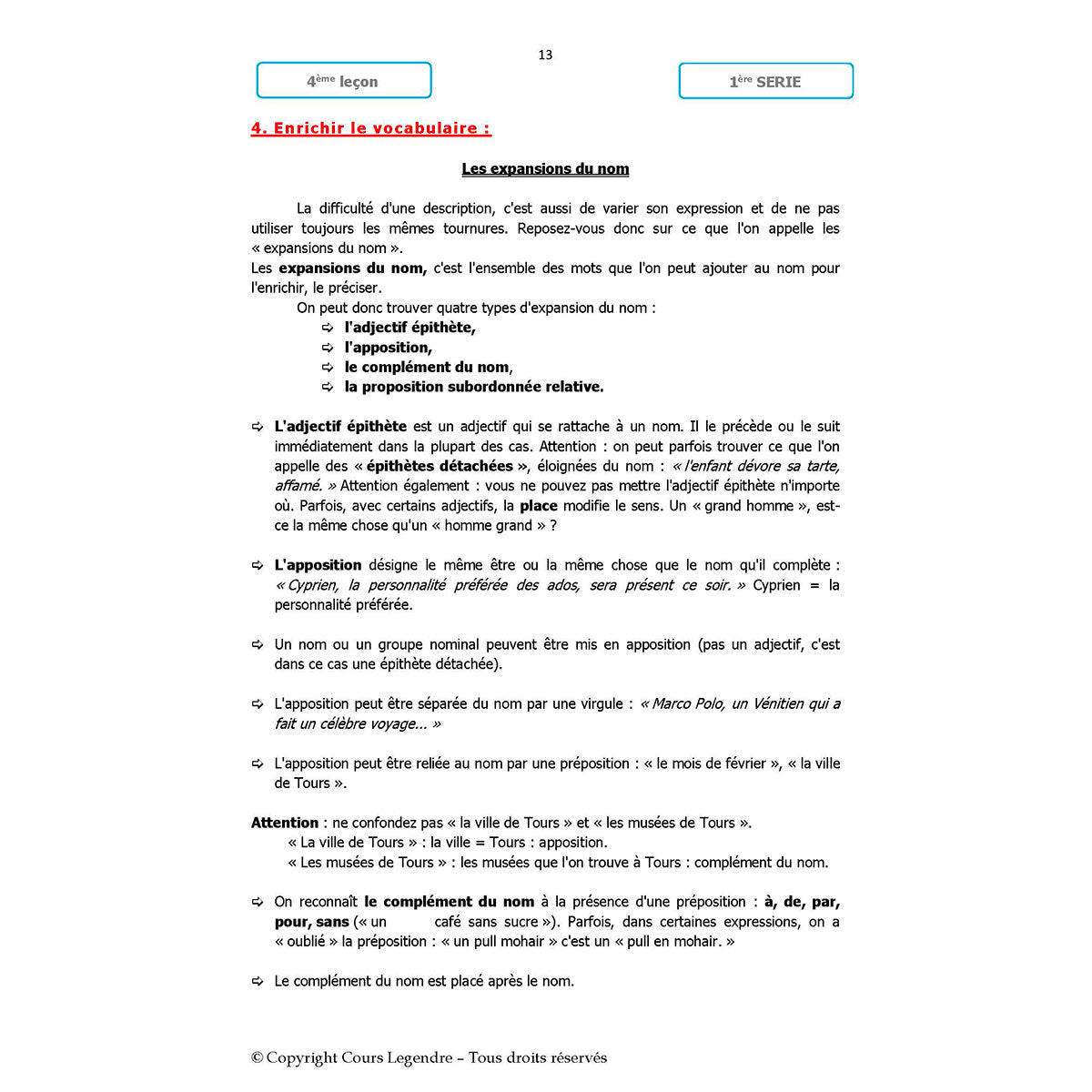 Mon année de Collège - 5ème - Français avec 6 devoirs à envoyer