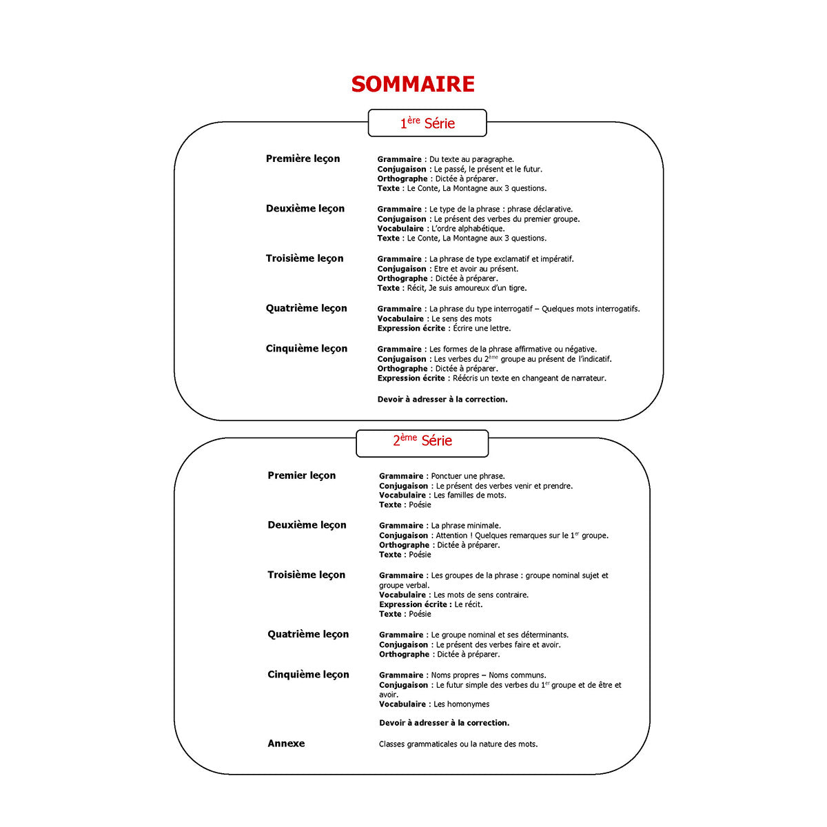 Mon année de Primaire - CE2 - Français avec 6 devoirs à envoyer