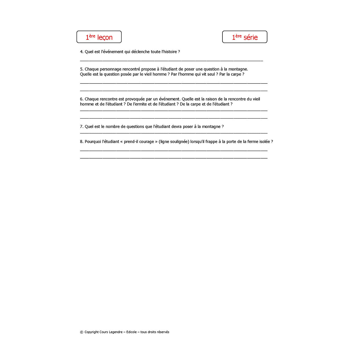 Mon année de Primaire - CE2 - Français avec 6 devoirs à envoyer