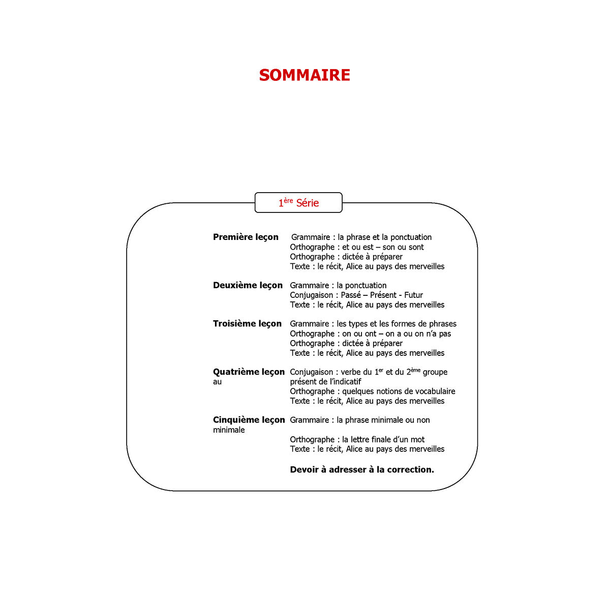 Mon année de Primaire - CM1 - Français avec 6 devoirs à envoyer