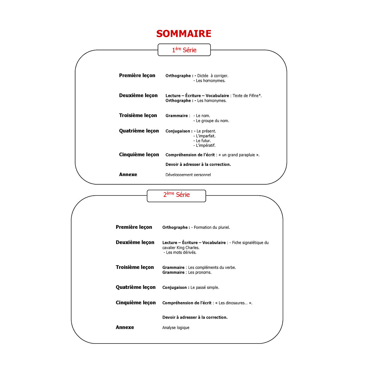Mon année de Primaire - CM2 Français avec devoirs