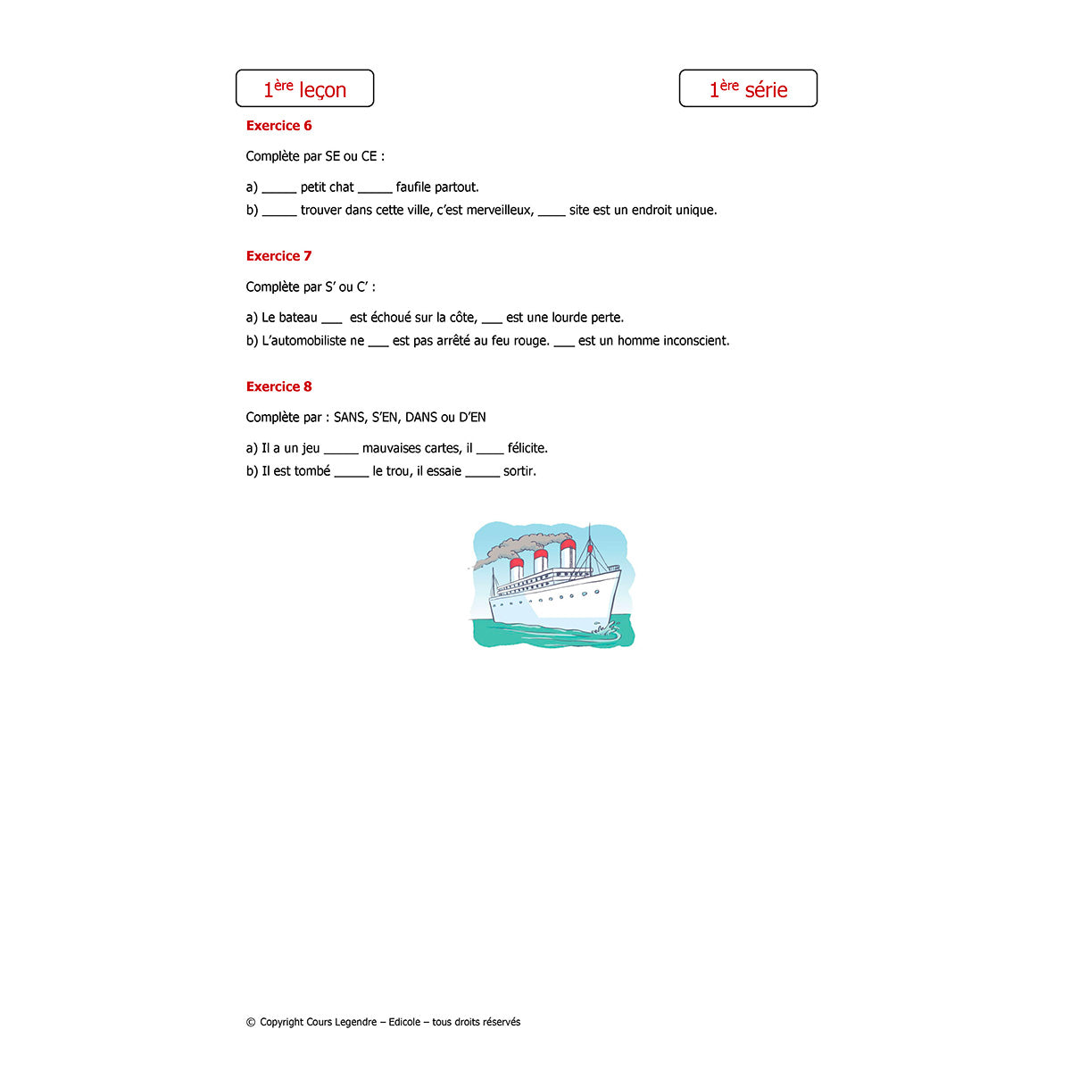 Mon année de Primaire - CM2 Français avec devoirs