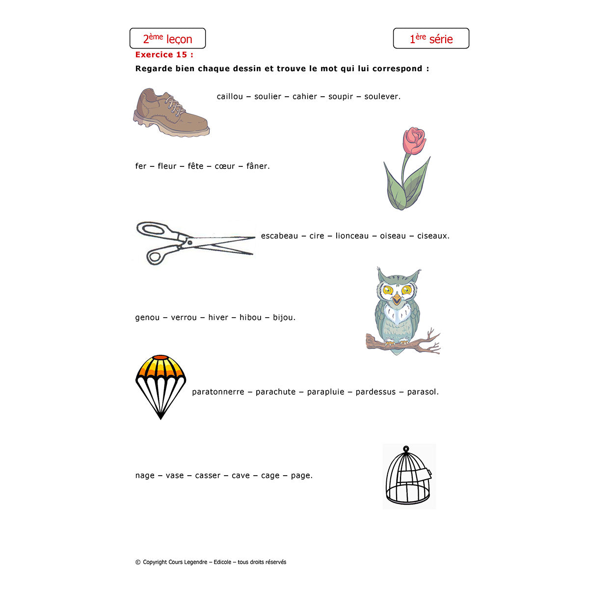 Mon année de CP - Français avec 6 devoirs à envoyer