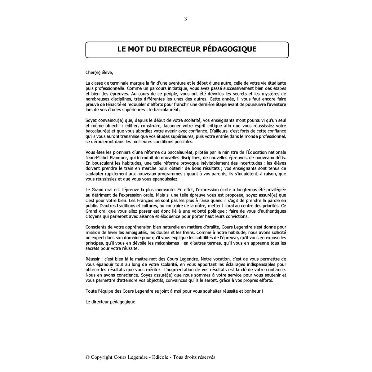 Objectif Bac - Terminale - Le Grand Oral