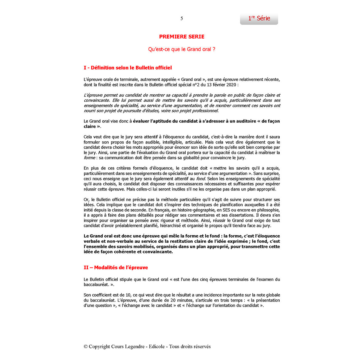 Objectif Bac - Terminale - Le Grand Oral