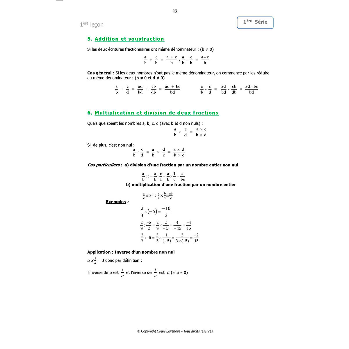 Mon année de Collège - 3ème - Mathématiques avec 6 devoirs à envoyer