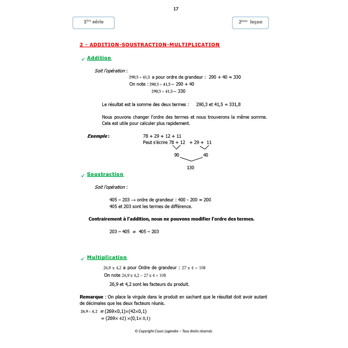 Mon année de Collège - 6ème - Mathématiques + 6 devoirs à envoyer