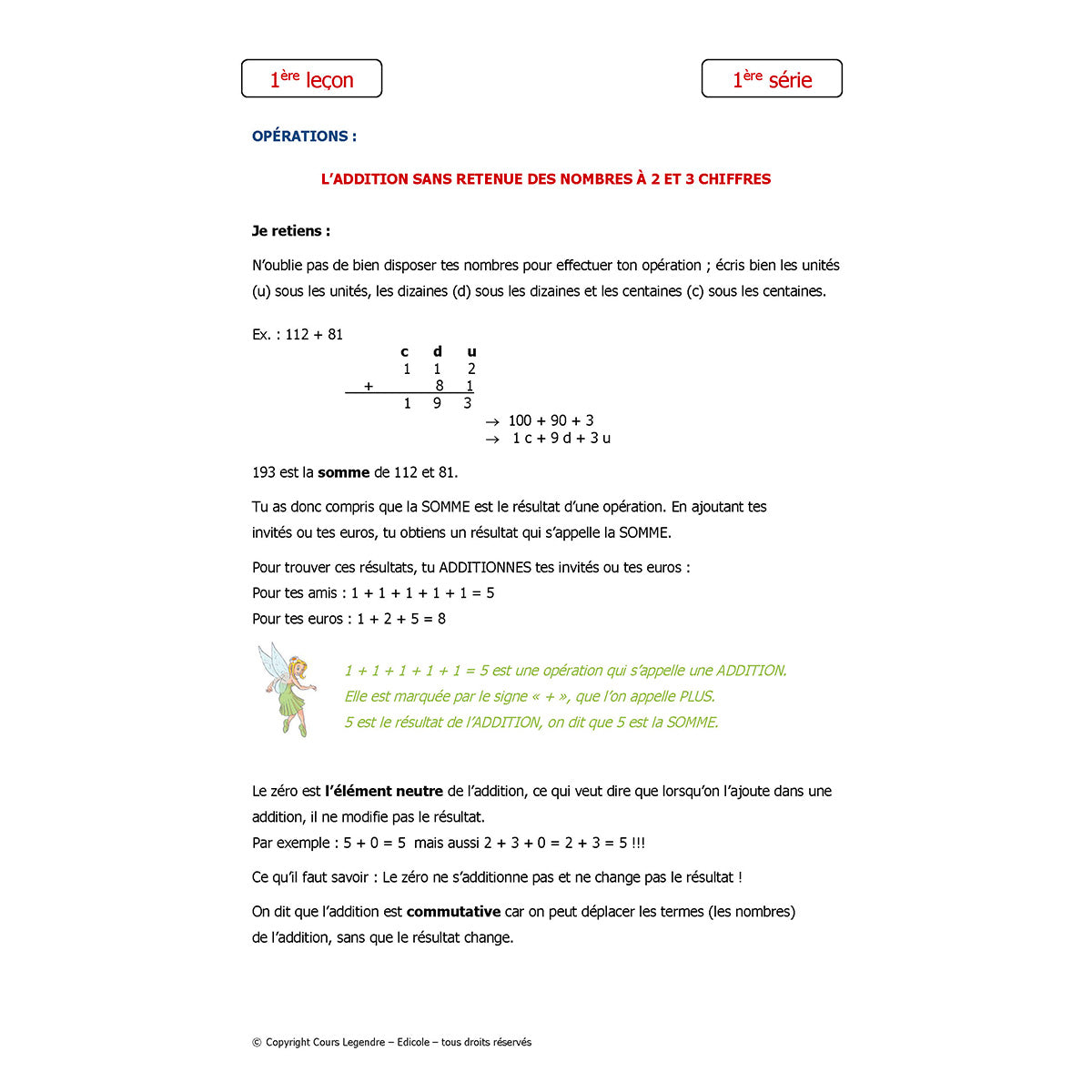 Mon année de Primaire - CE1 - Mathématiques + 6 devoirs à envoyer