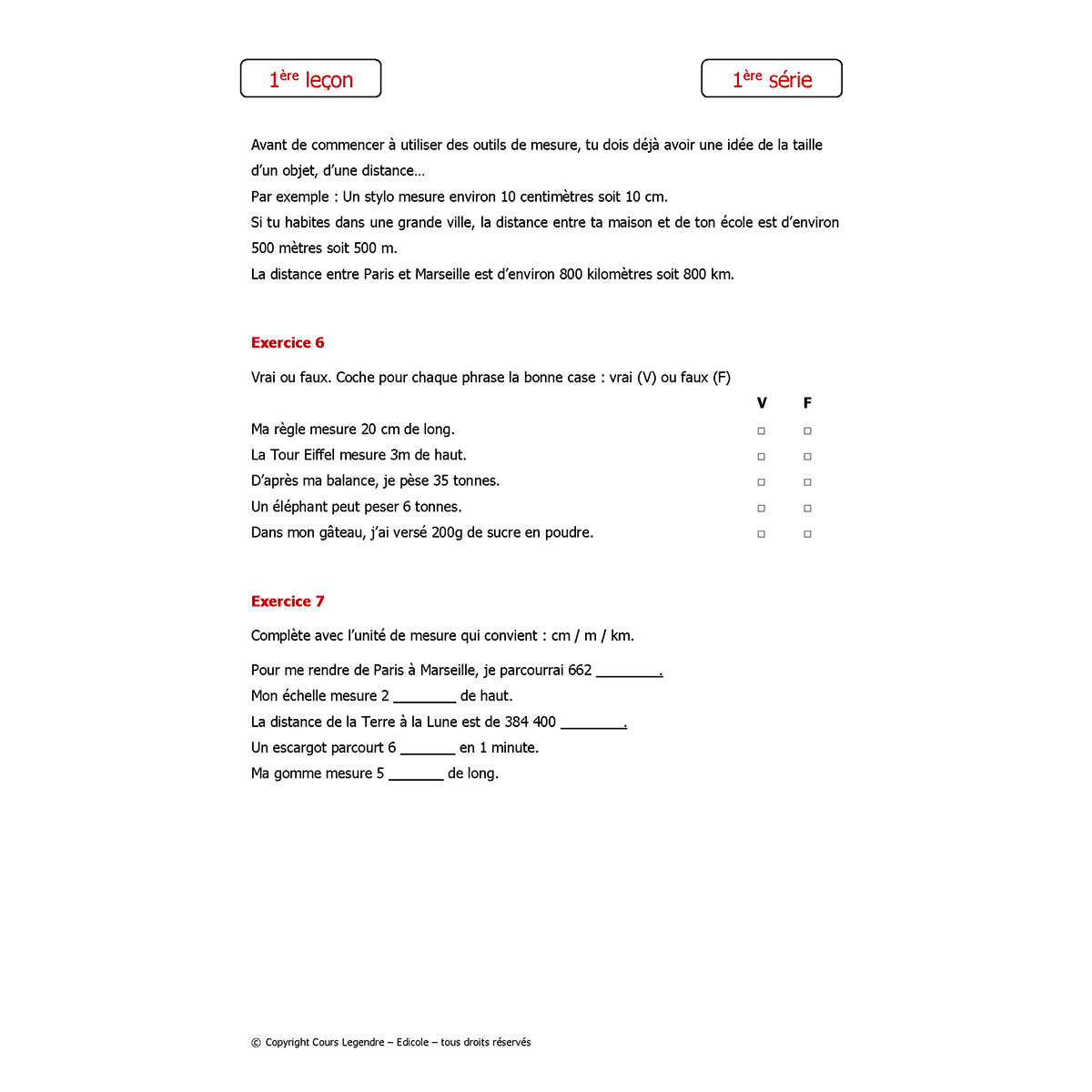 Mon année de Primaire - CE1 - Mathématiques + 6 devoirs à envoyer