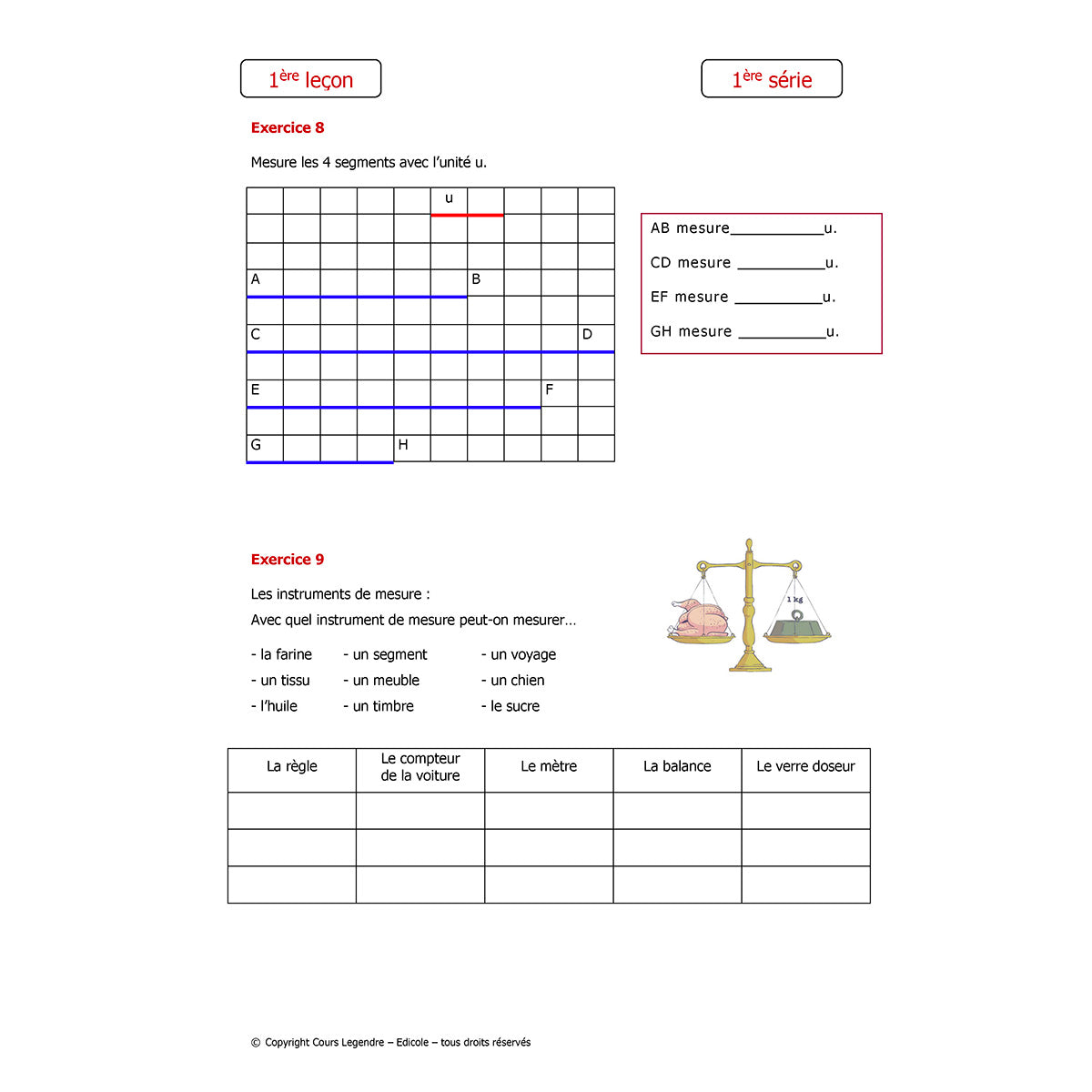 Mon année de Primaire - CE1 - Mathématiques + 6 devoirs à envoyer