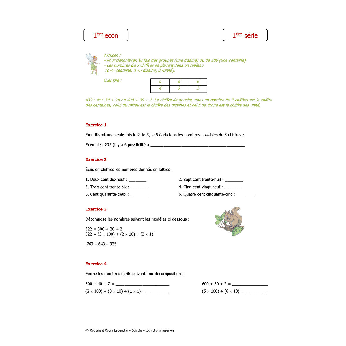 Mon année de Primaire - CE2 - Mathématiques avec 6 devoirs à envoyer