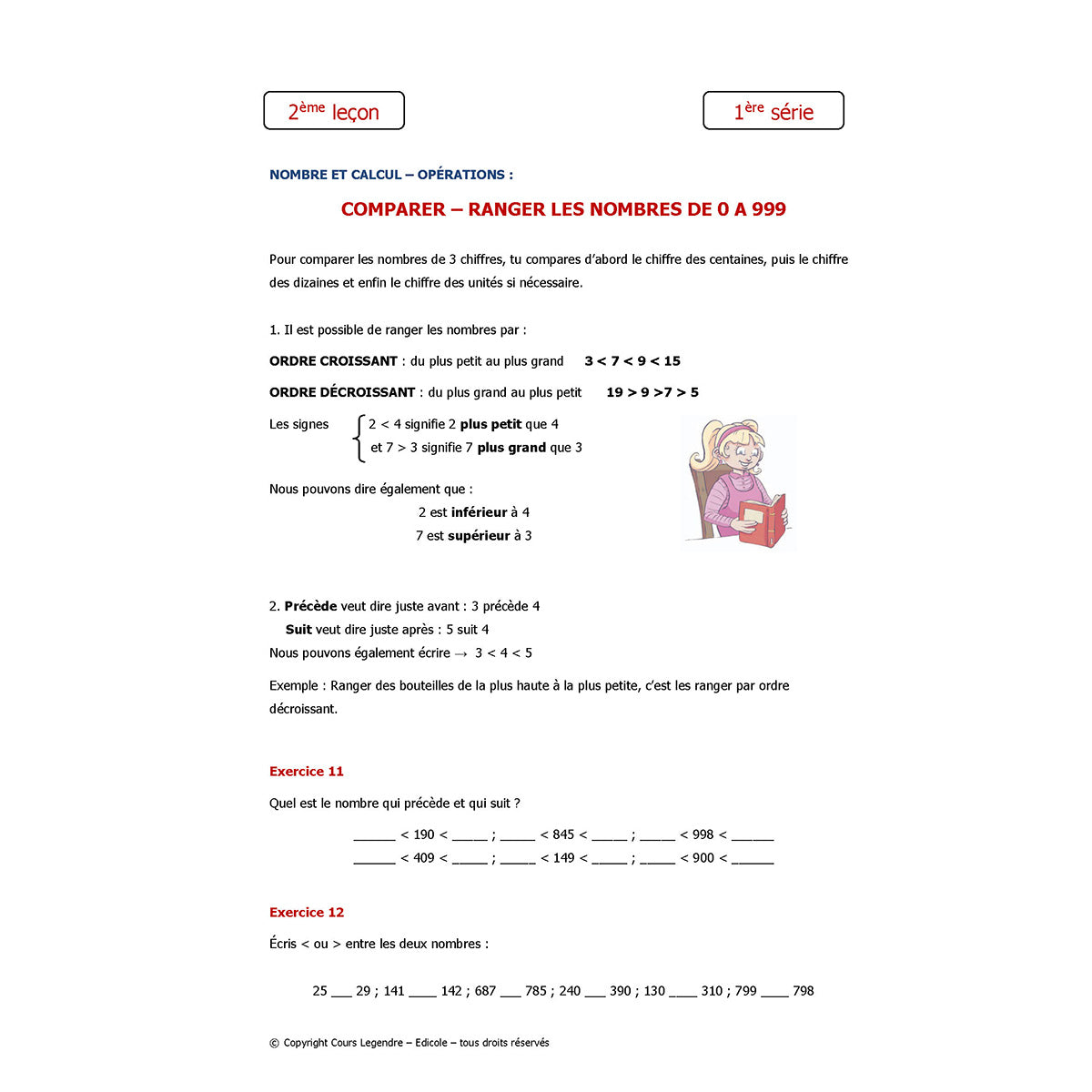 Mon année de Primaire - CE2 - Mathématiques avec 6 devoirs à envoyer