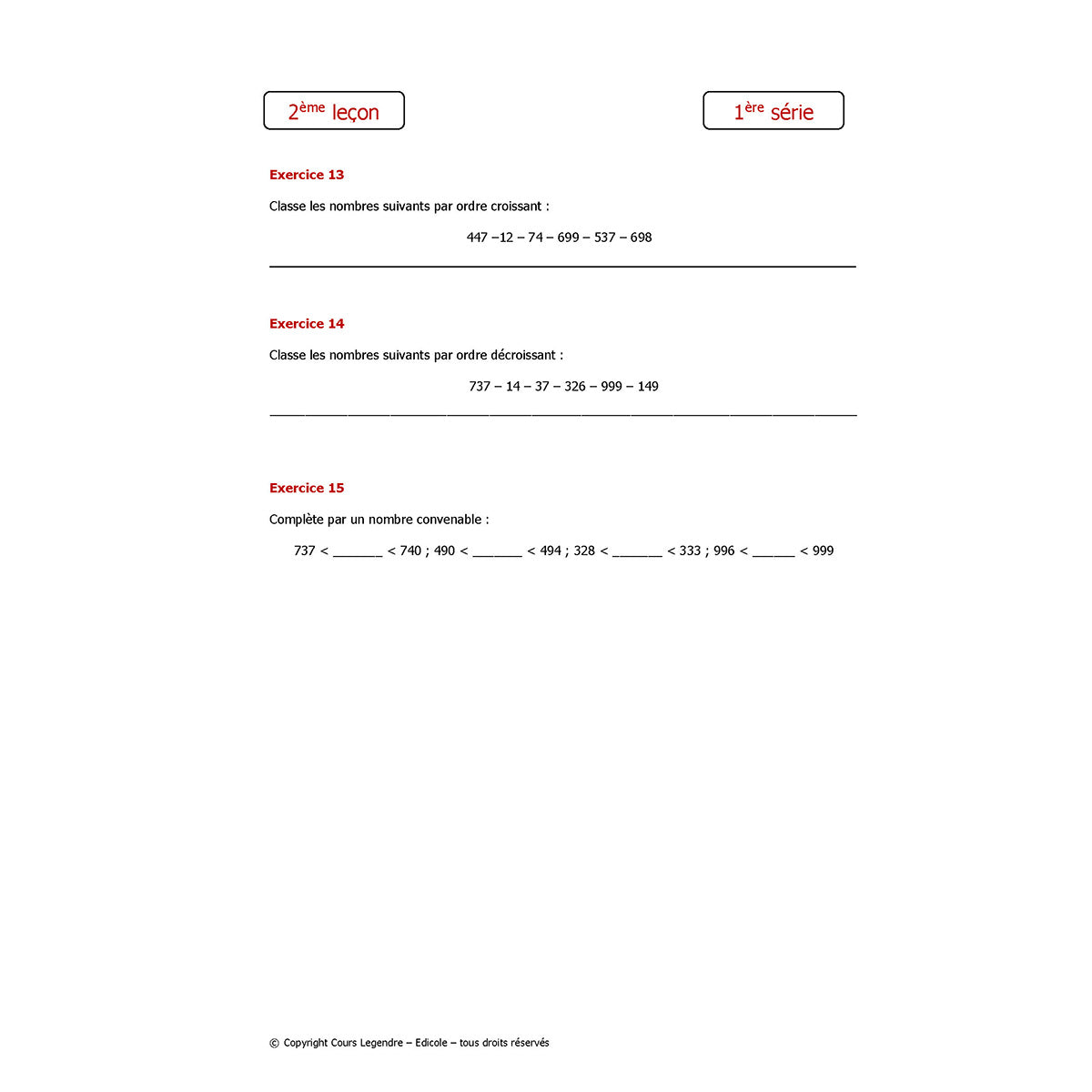 Mon année de Primaire - CE2 - Mathématiques avec 6 devoirs à envoyer